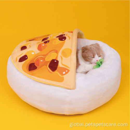 Face Shape Plush cute egg and smiling plush pet cat beds Supplier